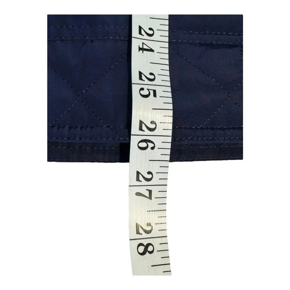 Old Navy Women's Quilted Hooded Rain Jacket Blue Size Medium Mid-Length Casual - Picture 6 of 7